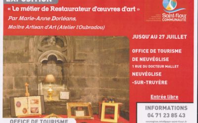 16 juin – 27 juillet 2019  :  Exposition sur le métier de restaurateur d’oeuvres d’art